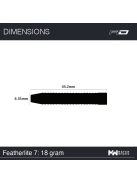 Dart szett Red Dragon steel Featherlite 7 - 18g