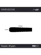 DART SET RED DRAGON STEEL TORPEDO 24G 80%