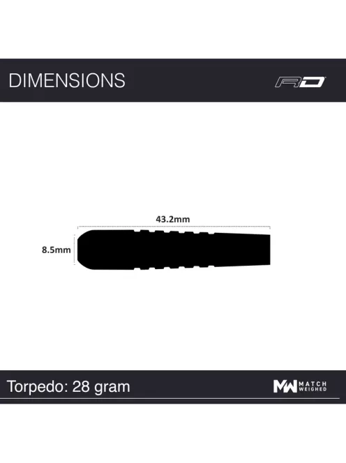 DART SET RED DRAGON STEEL TORPEDO 24G 80%