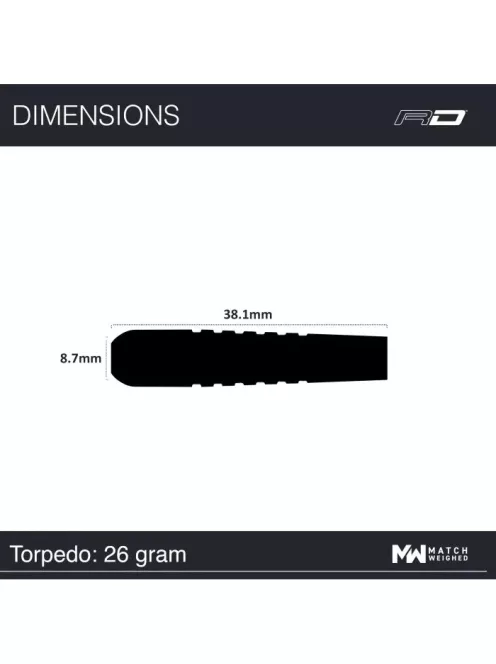 DART SET RED DRAGON STEEL TORPEDO 26G 80%
