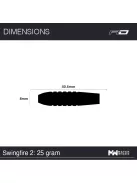 Dart set Red Dragon steel Swingfire 2, 80% tungsten, 25g