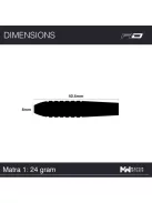 DART SET RED DRAGON STEEL MATRA 24G 80%