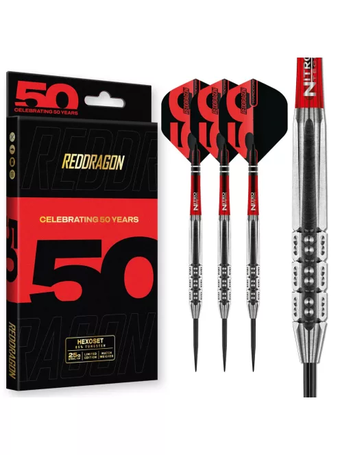 dart szett steel Red Dragon Hexoset 3 50 Years LR 2 25gr, 85%