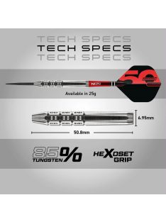   dart szett steel Red Dragon Hexoset 3 50 Years LR 2 25gr, 85%