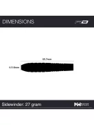 Red Dragon Sidewinder steel darts 27g 80% 