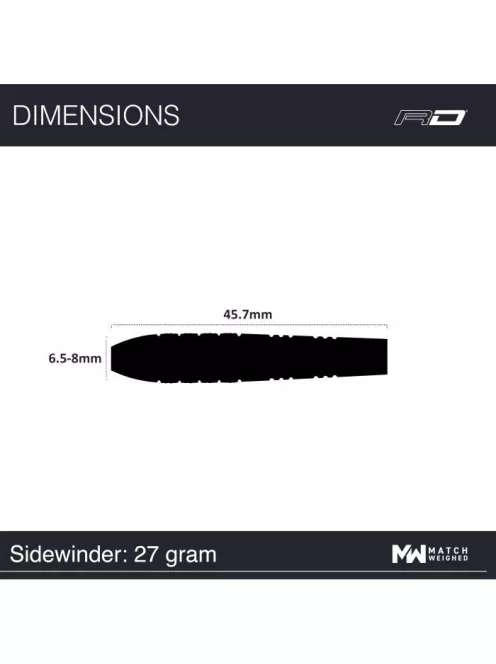 Red Dragon Sidewinder steel darts 27g 80% 