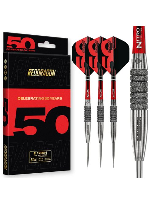 dart szett steel Red Dragon Element6 C 50 Years LR 2 25gr, 90%