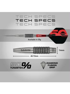   dart szett steel Red Dragon Element6 C 50 Years LR 2 25gr, 90%