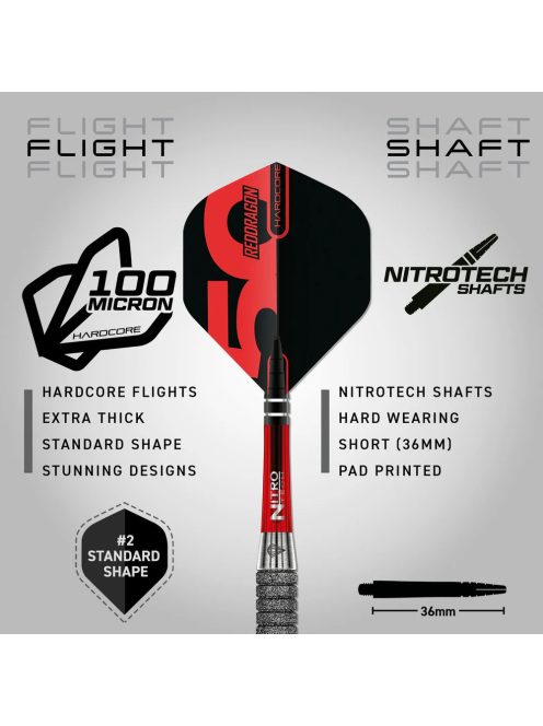 dart szett steel Red Dragon Element6 C 50 Years LR 2 25gr, 90%