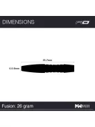 Dart set Red Dragon steel Fusion 1, 90% tungsten, 26g
