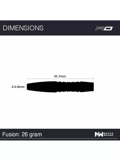 Dart set Red Dragon steel Fusion 1, 90% tungsten, 26g