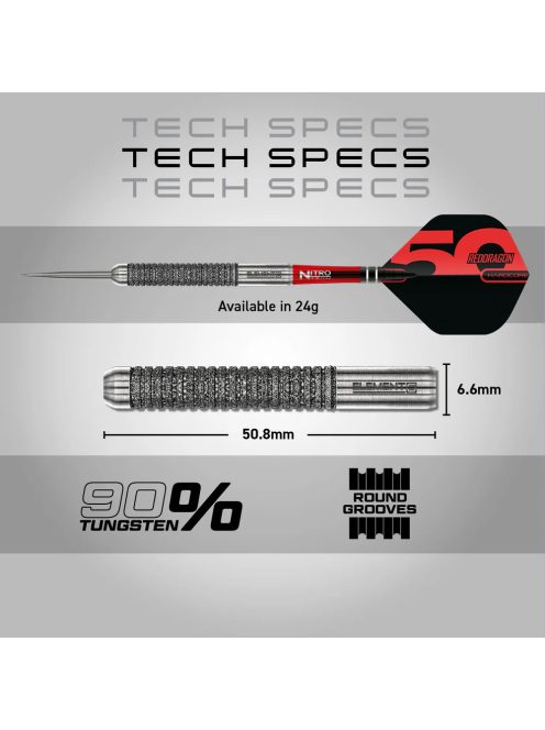 dart szett steel Red Dragon Element6 B 50 Years LR 2 24gr, 90%