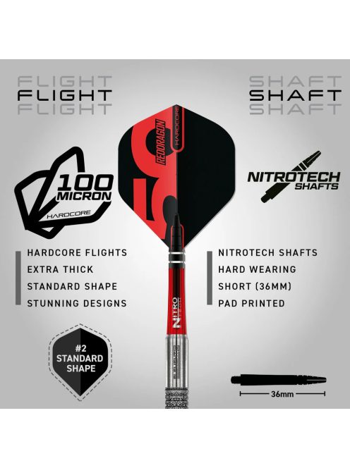 dart szett steel Red Dragon Element6 B 50 Years LR 2 24gr, 90%