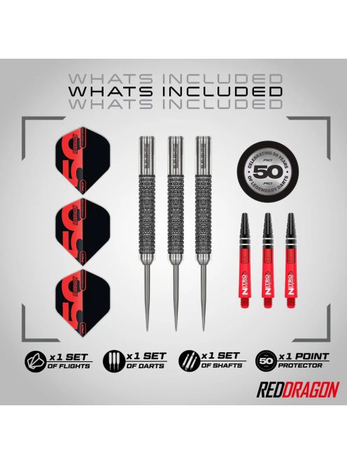dart szett steel Red Dragon Element6 B 50 Years LR 2 24gr, 90%