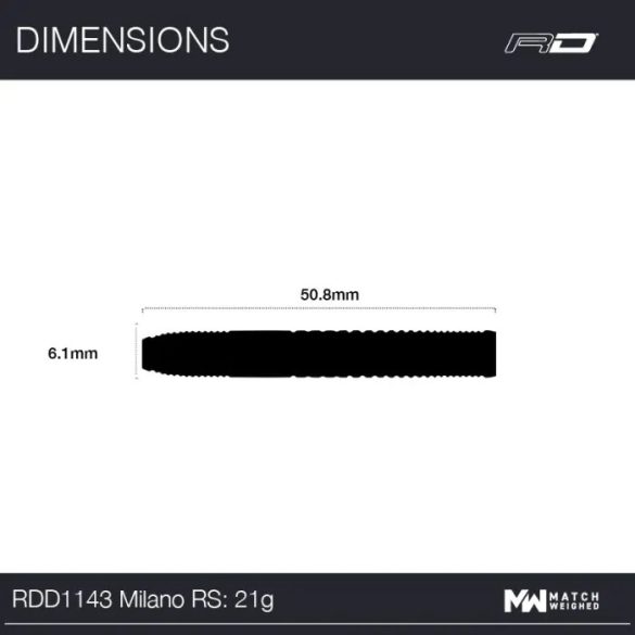 DART SET Red Dragon STEEL MILANO RS 21G 90%