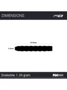 Dart set Red Dragon steel Peter Wright Snakebite 1, 24g, 85% Tungsten