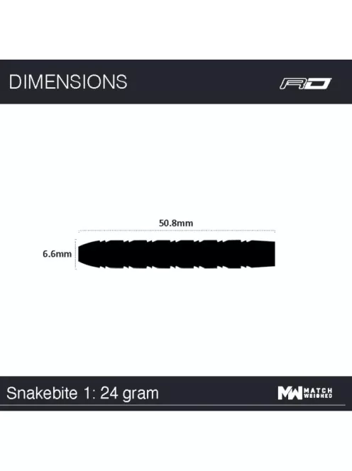 Dart set Red Dragon steel Peter Wright Snakebite 1, 24g, 85% Tungsten