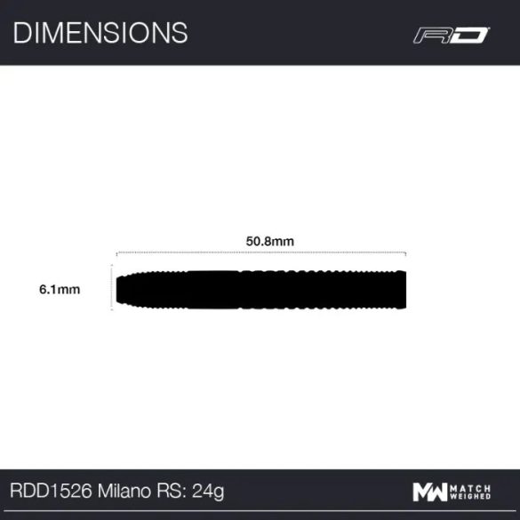 DART SET Red Dragon STEEL MILANO RS 24G 90%