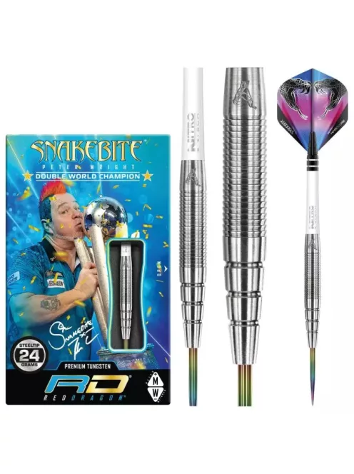Dart szett Red Dragon steel Peter Wright Snakebite PL15, 24g 90% 