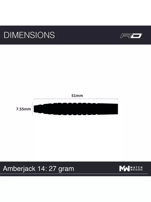 Dart set Red Dragon steel Amberjack 14, 90% tungsten, 27g