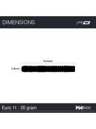 Dart szett Red Dragon steel Peter Wright Snakebite Euro11, 20g, 85% gravírozott