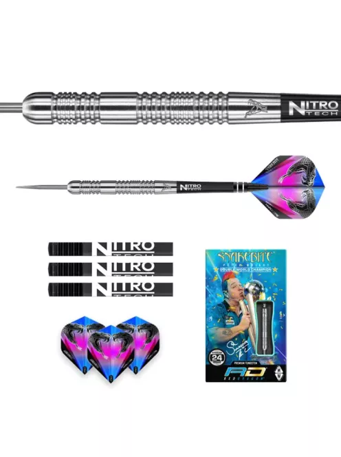 Dart set Red Dragon steel Peter Wright Snakebite Euro11, 24g, 85% tungsten
