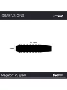 DART SET Red Dragon STEEL MEGATON 23G 80%