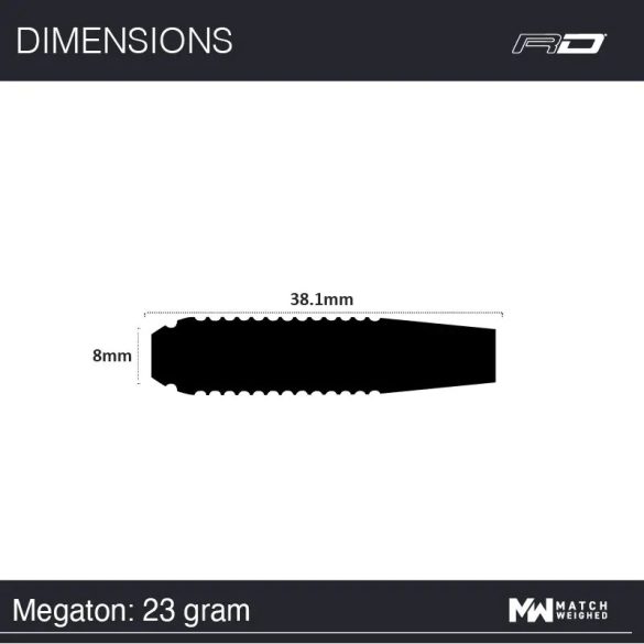 DART SZETT RED DRAGON STEEL MEGATON 25G 80%
