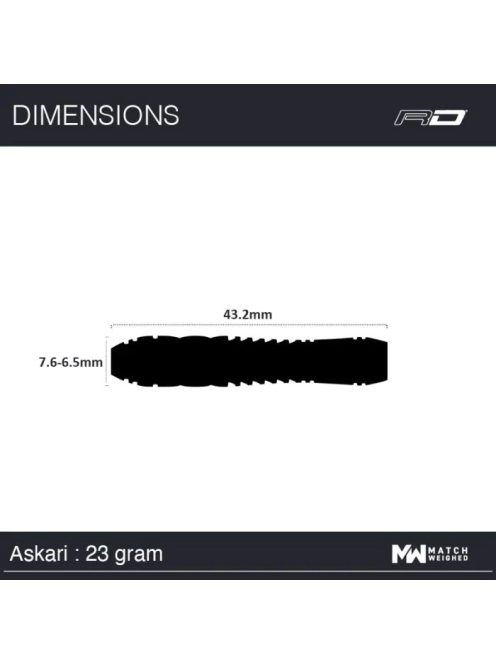 Red Dragon Askari steel darts 23g 90% 