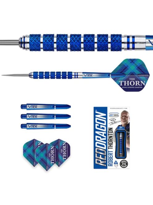 DART SZETT Red Dragon STEEL  Rob Thornton Seniors World Champions Cobalt SE 2022, 24g, 95%