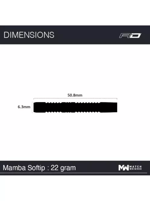 DART SET RED DRAGON SOFT PETER WRIGHT SNAKEBITE MAMBA, 90% 22G