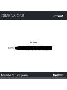 Dart szett Red Dragon steel Peter Wright Snakebite Mamba 22g, 90% 