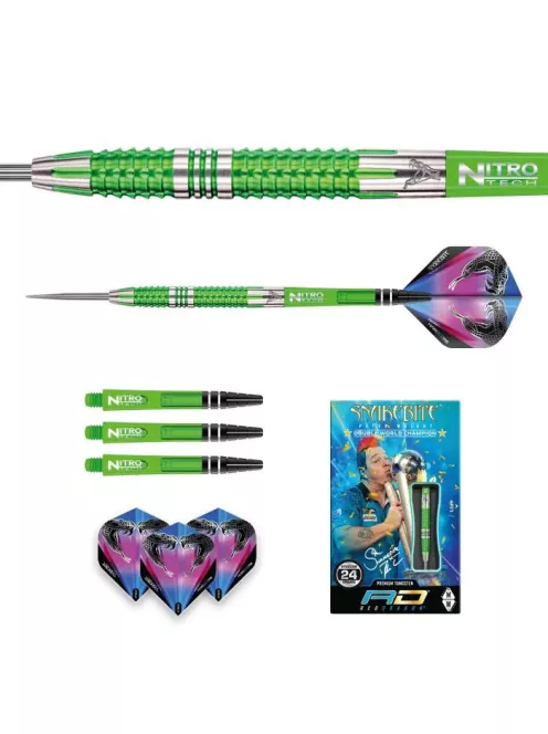 Dart Set Red Dragon steel Peter Wright Snakebite Mamba 24g, 90% Tungsten