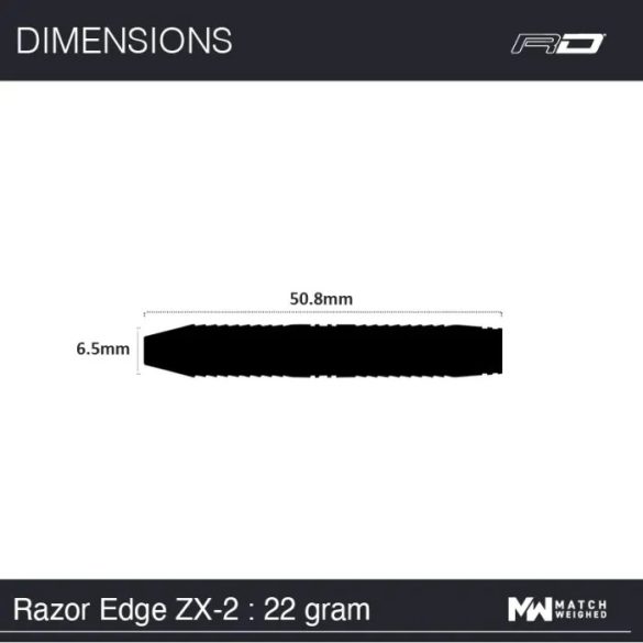 Dart set Red Dragon steel Razor Edge ZX-2 -green 22g
