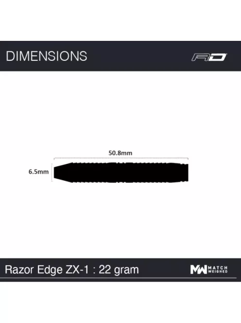 Dart Set Red Dragon steel Razor Edge ZX-1, 22g, 85%