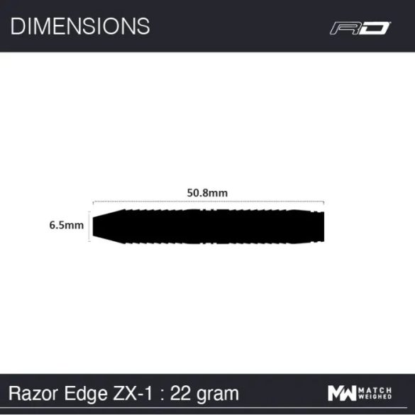 Dart szett Red Dragon steel Razor Edge ZX-1, 22g, 85%