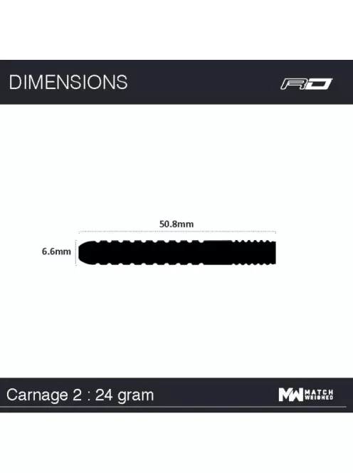 Dart szett Red Dragon steel Carnage 2.1 24g, 90% 