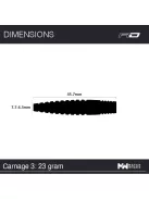 Dart set Red Dragon steel Carnage 3 90% tungsten, 23g