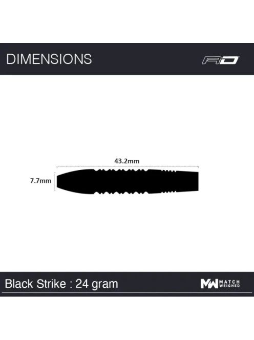 Dart szett Red Dragon steel Peter Wright Black strike 24g 90%