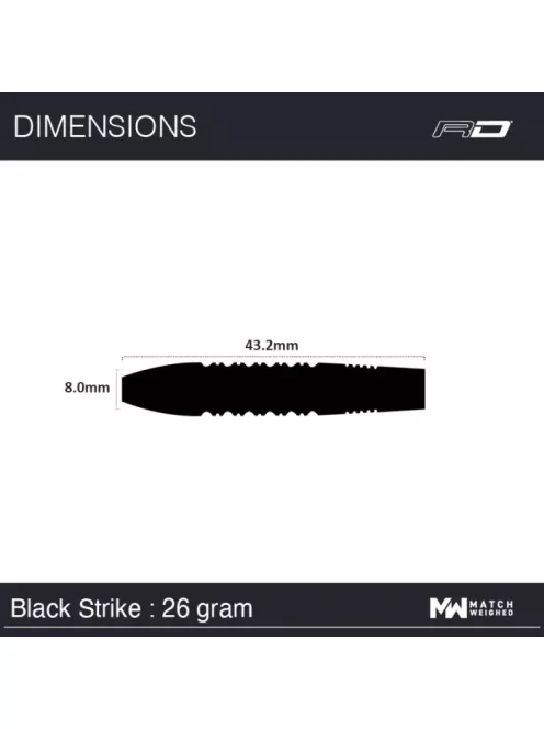 Dart set Red Dragon Peter Wright Black Strike 26g