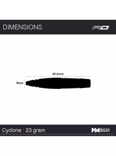 DART SET Red Dragon STEEL Cyclone 23G