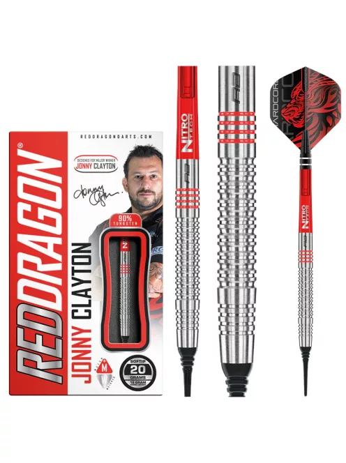 DART SZETT SOFT RED DRAGON JONNY CLAYTON 20g 90% 