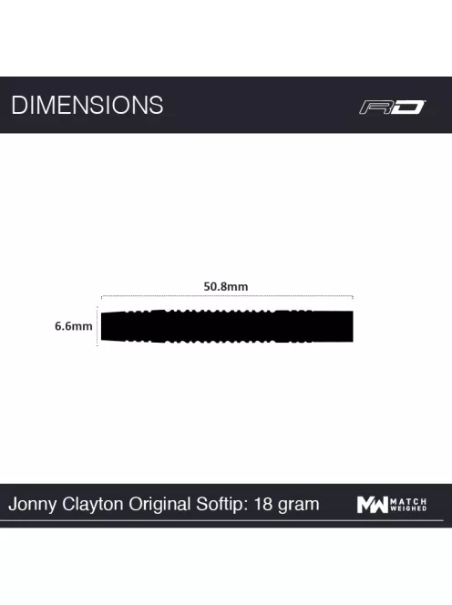 DART SZETT SOFT RED DRAGON JONNY CLAYTON 20g 90% 