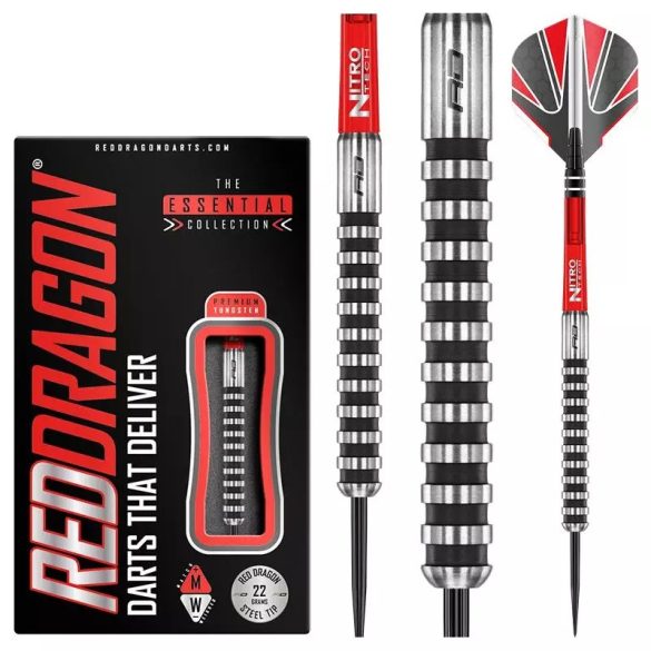 Red Dragon Javelin Black 22gram 90% steel darts