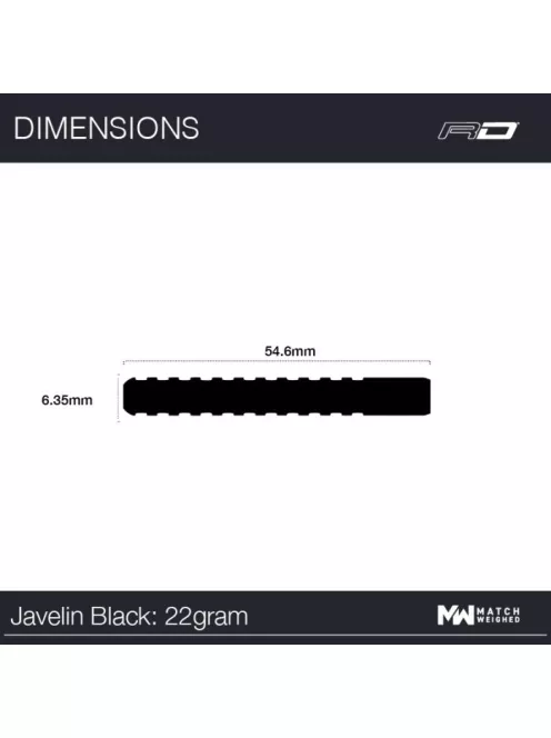 Red Dragon Javelin Black steel darts 22g 85% 