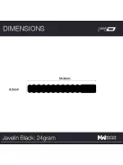 Red Dragon Javelin Black steel darts 24g, 85% 