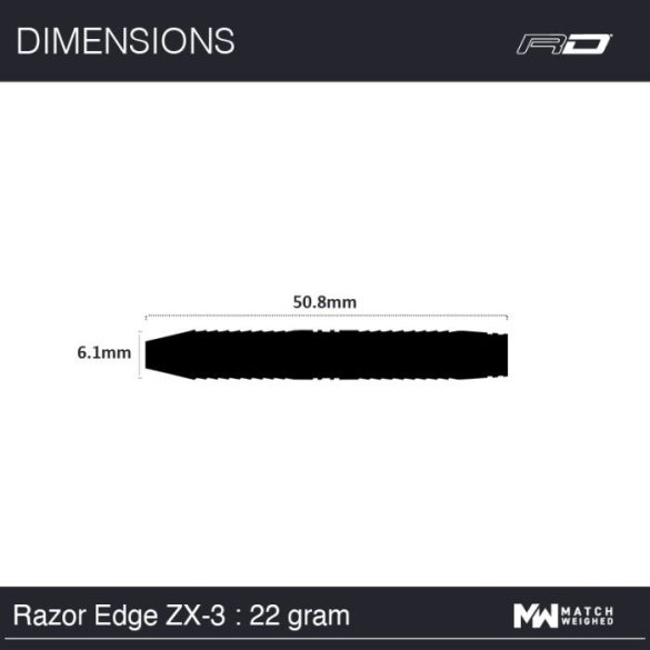 Red Dragon Razor Edge ZX-3 22gram 85% steel darts