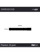 Red Dragon Phantom steel darts 22g 90% 