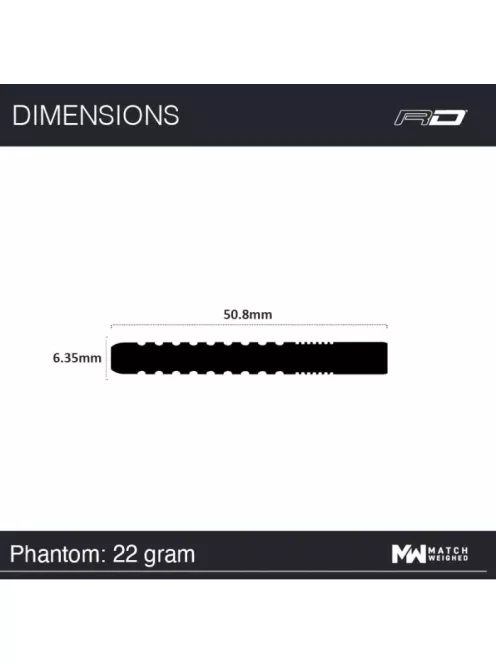Red Dragon Phantom steel darts 22g 90% 