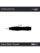 Red Dragon Clarion Black steel darts szett 26g 90% 